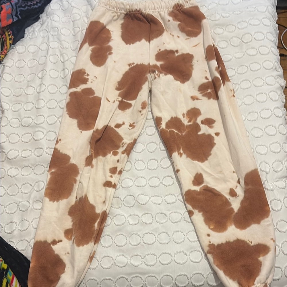 Cow-Print Sweatpants